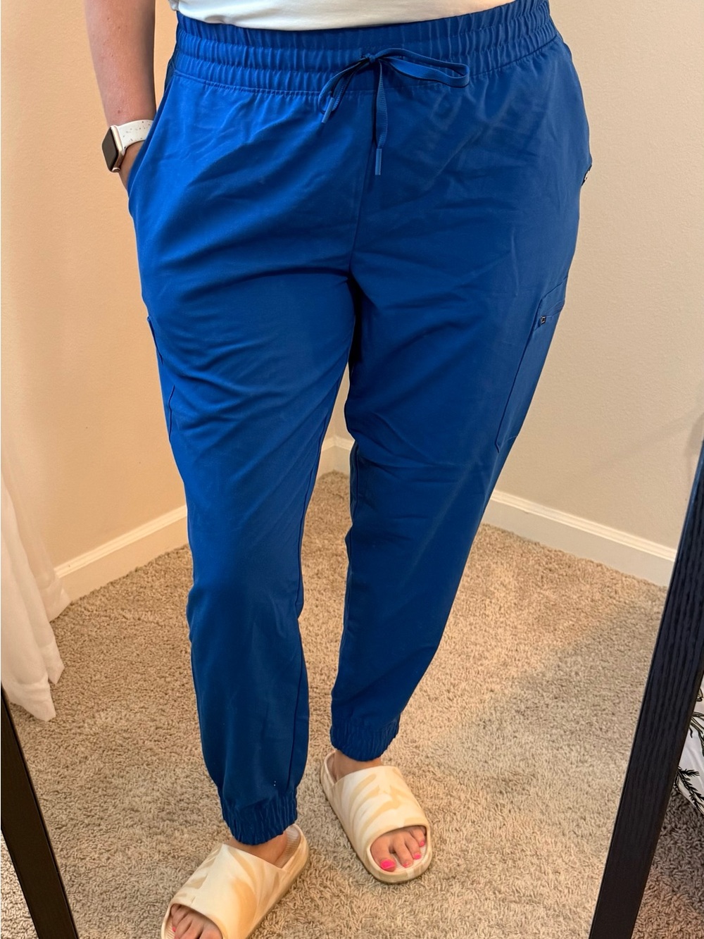Jaanuu Royal Blue Elastic Waist Jogger